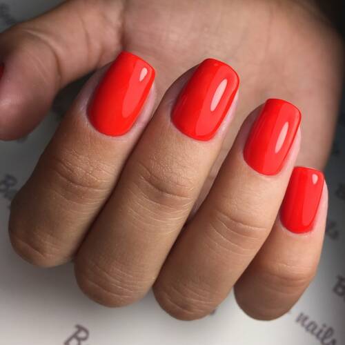 BN-14, Неоново-красный гель-лак BAGHEERA NAILS